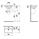 Маленькая (мини) раковина 45 х 36 см Laufen Palace (H8157010001041) фото 2 Aquada.com.ua