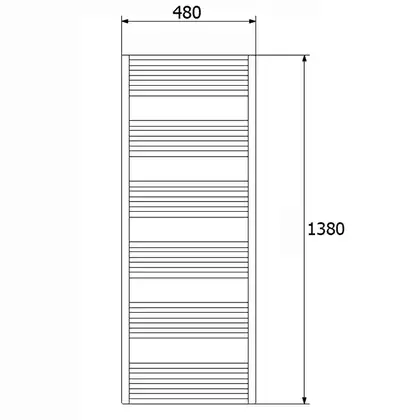 Полотенцесушитель электрический Terma Fiona 48 x 138h см с тэном Moa, чёрный матовый (WLFIN138048/9005/MOA) фото 3 Aquada.com.ua