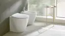 Унитаз напольный NewFlush (безободковый) Catalano Italy с сиденьем Soft Close, белый матовый (1VP52RITBM+5ITSTFBM) фото 3 Aquada.com.ua