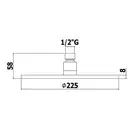 Душевая система скрытого монтажа Paffoni Shower Ø 225 мм + гигиенический душ Paffoni Tweet Round Mix (цвет - белый матовый) (KITLIG018BO+ZDUP110BO) фото 7 Aquada.com.ua