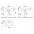 DURAVIT D-CODE умывальник 60*46см, с переливом (23106000002) фото 2 Aquada.com.ua
