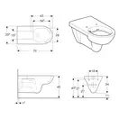 GEBERIT SELNOVA Comfort унитаз подвесной  Rimfree, воронкоподобный, удлиненный вылет (500.262.01.1) фото 2 Aquada.com.ua