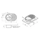 Кухонная мойка Qtap 7750 0,8 мм Satin (QT7750SAT08) (QT7750SAT08) фото 2 Aquada.com.ua