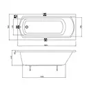 Ванна акриловая Ravak Domino II 180 х 80 х h44 см (XAU0000034) фото 6 Aquada.com.ua