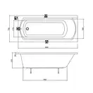 Ванна акриловая Ravak Domino II 160 х 75 х h44 см (XAU0000037) фото 6 Aquada.com.ua