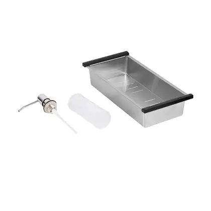 Набір 3 в 1 Qtap кухонна мийка DK6845L 3.0/1.2 мм Satin + сушарка + дозатор для миючого засобу (QTDK6845LSET3012) фото 9 Aquada.com.ua Набір 3 в 1 Qtap кухонна мийка DK6845L 3.0/1.2 мм Satin + сушарка + дозатор для миючого засобу (QTDK6845LSET3012) фото 9 Aquada.com.ua