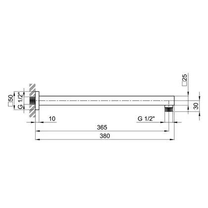Кронштейн для верхнього душу Qtap Trubice 400NB (QTTRB400NB) фото 2 Aquada.com.ua Кронштейн для верхнього душу Qtap Trubice 400NB (QTTRB400NB) фото 2 Aquada.com.ua
