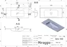 MIRAGGIO DELLA 1000 Умывальник, белый (0000166)