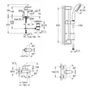 GROHE Набiр змiшувачiв Eurosmart Cosmopolitan 3 в 1, для ванни та душу (126111S)