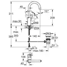 Grohe BauLoop Змішувач для раковини, L-розмір, хром (23763000)
