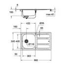 Кухонна мийка Grohe EX-2 Sink K401 (31566SD0)