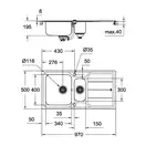 Кухонна мийка K500 Grohe EX-2 Sink (31572SD0)