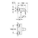 Grohe Eurosmart Cosmopolitan Змішувач для душу, хром (32837000)