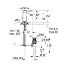 Grohe BauClassic Змішувач для біде, хром (32864000)