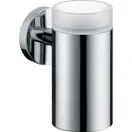 Стакан для зубных щёток с держателем Hansgrohe Logis (цвет - хром/стекло матовое) (40518000)