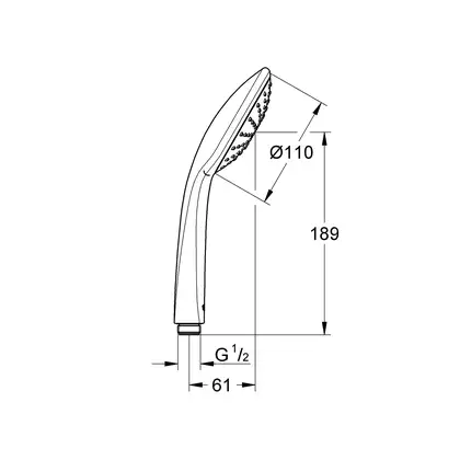 Ручний душ, 1 режим струменя Grohe Euphoria (27265000) Ручний душ, 1 режим струменя Grohe Euphoria (27265000)