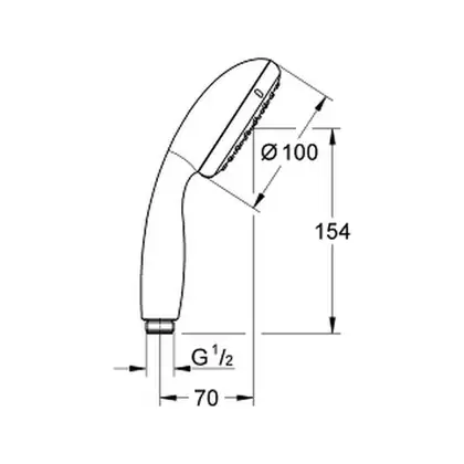 Ручний душ Grohe Tempesta 100, 2 режима струи, хром (2759710E) Ручний душ Grohe Tempesta 100, 2 режима струи, хром (2759710E)