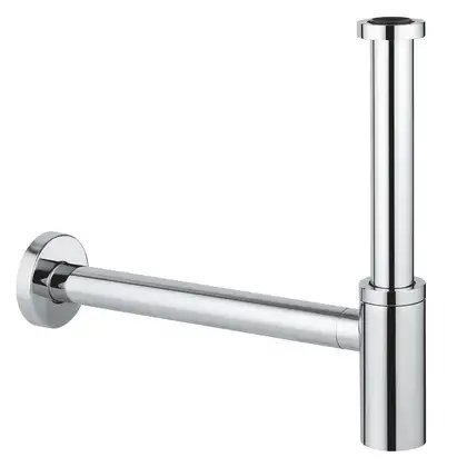 Сифон для раковини GROHE 28912000 без випуску (під донний клапан) без ревізії (Колір хром) 1 1/4'' Сифон для раковини GROHE 28912000 без випуску (під донний клапан) без ревізії (Колір хром) 1 1/4''