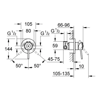 Grohe BauClassic Смеситель для душа, хром (29048000) Grohe BauClassic Смеситель для душа, хром (29048000)
