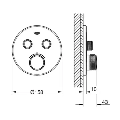 Grohe Grohtherm SmartControl Термостат на 2 споживача, хром (29119000) Grohe Grohtherm SmartControl Термостат на 2 споживача, хром (29119000)