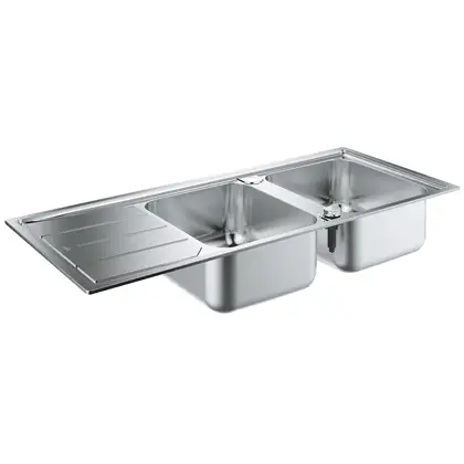 GROHE Мийка для кухні 1160 x 500 мм з ексцентриком, 2 чаши, матова (31588SD0) GROHE Мийка для кухні 1160 x 500 мм з ексцентриком, 2 чаши, матова (31588SD0)