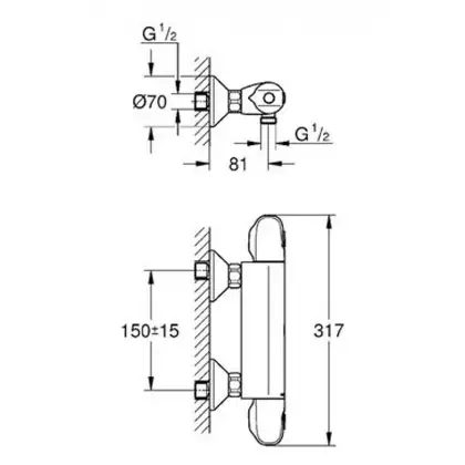 Термостат для душу Grohe Grohtherm 1000 New (34143003)