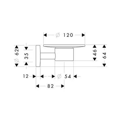 Мыльница Hansgrohe Logis (цвет - хром, стекло матовое) (40515000) Мыльница Hansgrohe Logis (цвет - хром, стекло матовое) (40515000)