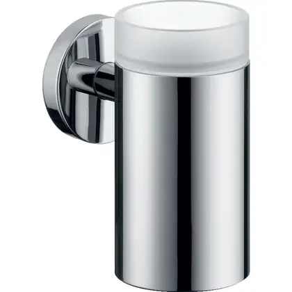 Стакан для зубных щёток с держателем Hansgrohe Logis (цвет - хром/стекло матовое) (40518000) Стакан для зубных щёток с держателем Hansgrohe Logis (цвет - хром/стекло матовое) (40518000)