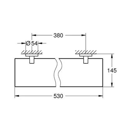 Полиця для ванної кімнати скляна Grohe Essentials New (40799001) Полиця для ванної кімнати скляна Grohe Essentials New (40799001)
