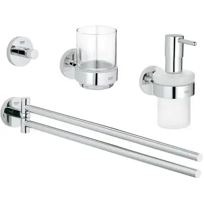 Набір аксесуарів 4 в 1 Grohe Essentials New (40846001) Набір аксесуарів 4 в 1 Grohe Essentials New (40846001)