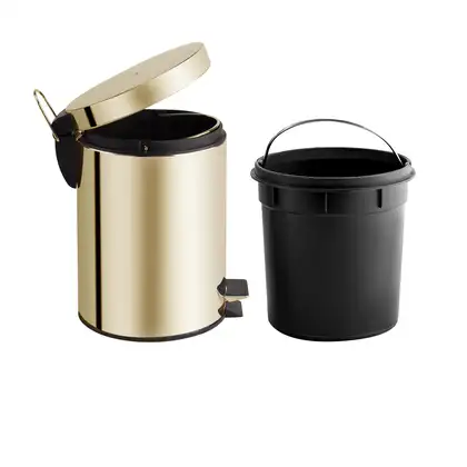 Ведро для мусора Qtap Liberty ORO 1149 5 л (QTLIBORO1149) Ведро для мусора Qtap Liberty ORO 1149 5 л (QTLIBORO1149)