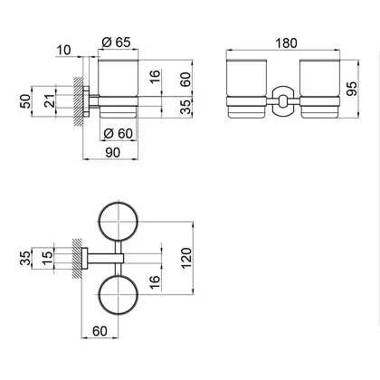 Стакан двойной Qtap Liberty ORO 1155 (QTLIBORO1155) Стакан двойной Qtap Liberty ORO 1155 (QTLIBORO1155)