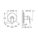 Змішувач прихованого монтажу для 1 споживача Grohe Eurosmart Cosmopolitan (24044000)