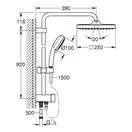 Душова система із перемикачем Grohe New Tempesta Cosmop. System (26694000)