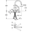 Змішувач для кухні з висувним виливом Grohe Eurostyle Cosmopolitan (31126004)