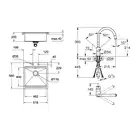 Набор Grohe мойка кухонная K800 31583SD0 + смеситель Minta 32918000 (31583SD032918000)