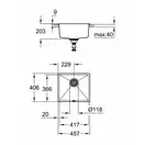 Композитна мийка для кухні Grohe K700U (31653AT0)