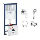 Комплект Grohe инсталляция Rapid SL 38721001 + набор для гигиенического душа со смесителем BauLoop 111042 (38721001111042)