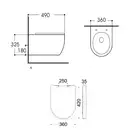 Унитаз подвесной Qtap Linnet безободковый с сиденьем Slim Soft-close QT0331106W