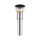 Донный клапан для раковины Qtap F009M 70х70х220 Matt black (QT066F009MMB)
