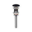 Донный клапан для раковины Qtap PU03O 70х70х227.5 Matt black с переливом (QT066PU03OMB)