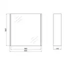 Зеркальный шкаф подвесной Qtap Scorpio 600х600х145 White QT1477ZP601W (QT1477ZP651W)