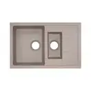 Кухонная мойка с дополнительной чашей Qtap CS 7648 Beige (QT7648BEI551)