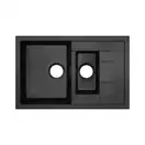 Кухонная мойка с дополнительной чашей Qtap CS 7648 Black (QT7648BLA404)