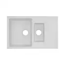 Кухонная мойка с дополнительной чашей Qtap CS 7648 White (QT7648WHI650)