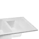 Кухонная мойка с дополнительной чашей Qtap CS 7648 White (QT7648WHI650)
