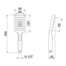 Лейка для ручного душа Qtap Rucni A121N3KBB (QTRUCA121N3KBB)