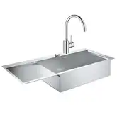 Набор Grohe мойка кухонная K1000 31582SD0 + смеситель Eurosmart Cosmopolitan 32843002 (31582SD032843002)