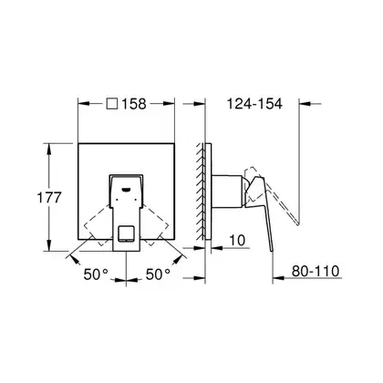 Grohe Eurocube Змішувач прихованого монтажу, хром (24061000)