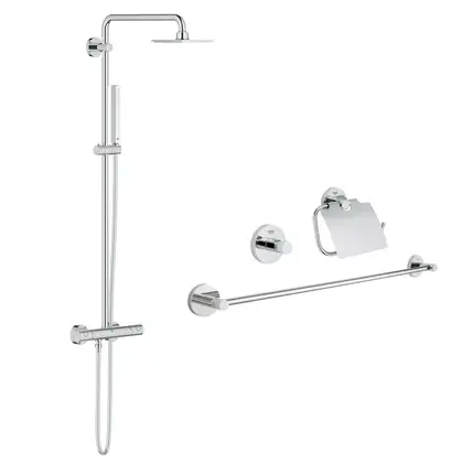 Комплект Grohe душевая система Euphoria 27932000 + набор аксессуаров Essentials 40775001 (2793200040775000) Комплект Grohe душевая система Euphoria 27932000 + набор аксессуаров Essentials 40775001 (2793200040775000)
